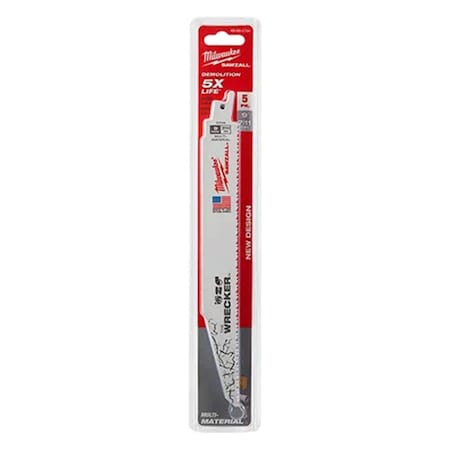 Milwaukee Tool 9 in. 7/11 Tpi Multi-Material - Wrecker, 5PK ML48-00-5706